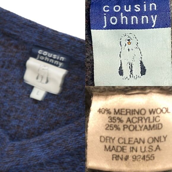 Anthropologie Cousin Johnny Merino Wool Multicolor Pullover Jumper Sweater Sz L - Picture 12 of 12